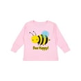 thumbnail image 1 of Inktastic Bee Happy Boys or Girls Long Sleeve Toddler T-Shirt, 1 of 5