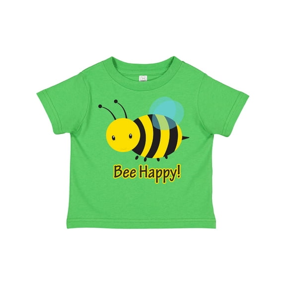 Inktastic Bee Happy Boys or Girls Toddler T-Shirt
