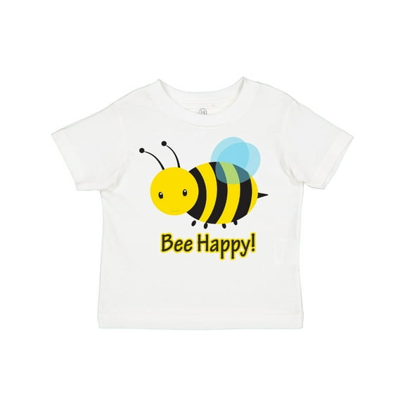 Inktastic Bee Happy Boys or Girls Toddler T-Shirt