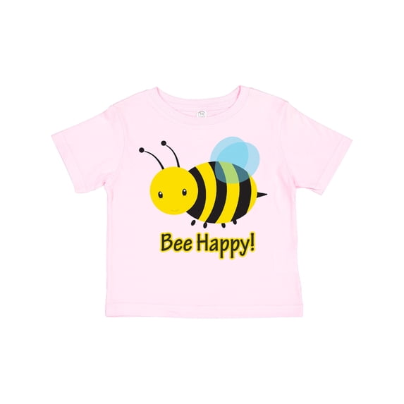 Inktastic Bee Happy Boys or Girls Toddler T-Shirt