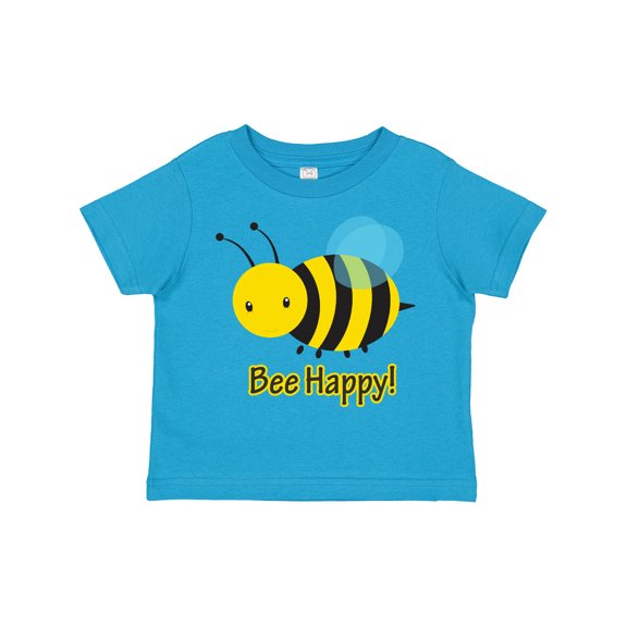 Inktastic Bee Happy Boys or Girls Toddler T-Shirt