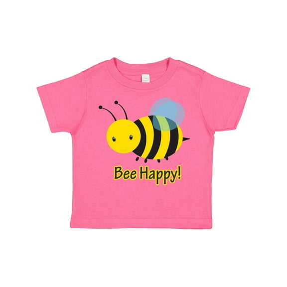 Inktastic Bee Happy Boys or Girls Toddler T-Shirt
