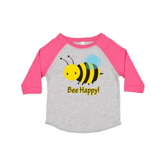 Inktastic Bee Happy Boys or Girls Toddler T-Shirt