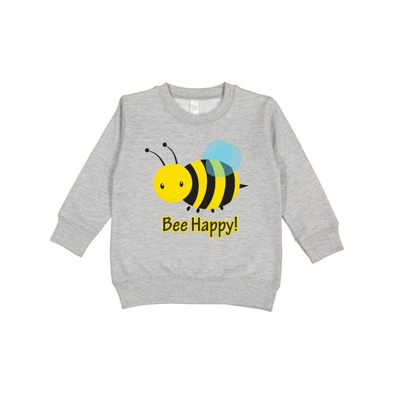 Inktastic Bee Happy Toddler Sweatshirt