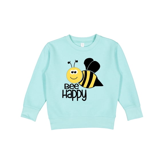 Inktastic Bee Happy Toddler Sweatshirt