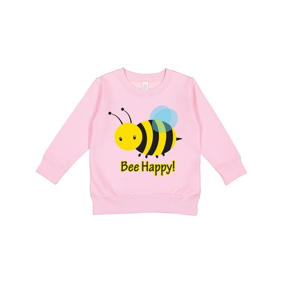 Inktastic Bee Happy Toddler Sweatshirt