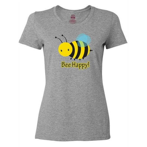 Inktastic Bee Happy Women's T-Shirt