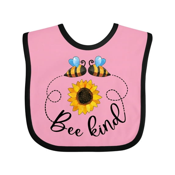 Inktastic Bee Kind Bees and Sunflower Boys or Girls Baby Bib