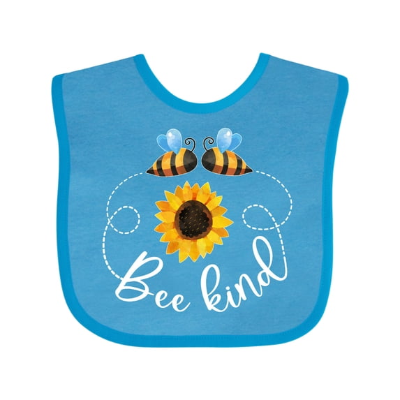 Inktastic Bee Kind Bees and Sunflower Boys or Girls Baby Bib