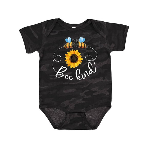 Inktastic Bee Kind Bees and Sunflower Boys or Girls Baby Bodysuit