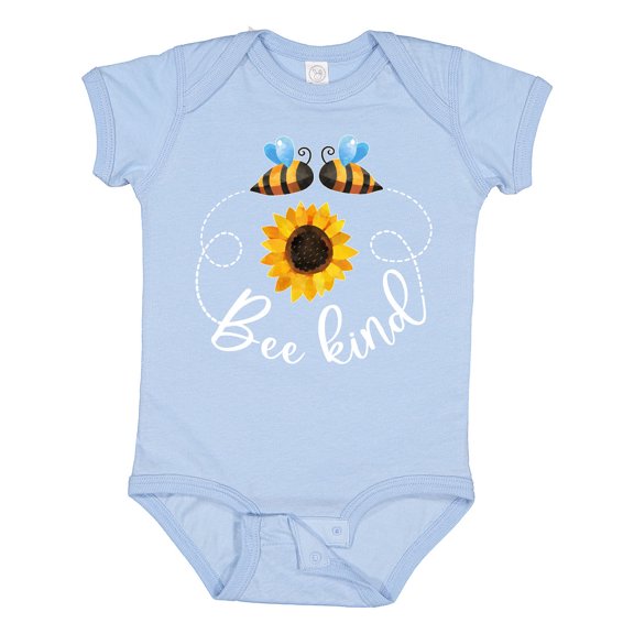 Inktastic Bee Kind Bees and Sunflower Boys or Girls Baby Bodysuit