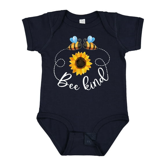 Inktastic Bee Kind Bees and Sunflower Boys or Girls Baby Bodysuit