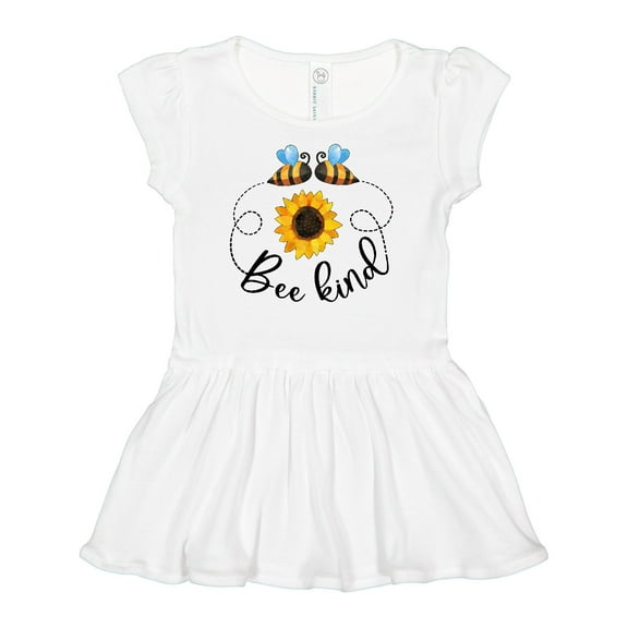 Inktastic Bee Kind Bees and Sunflower Girls Baby Dress