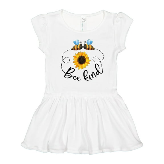 Inktastic Bee Kind Bees and Sunflower Girls Toddler Dress