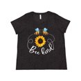 thumbnail image 1 of Inktastic Bee Kind Bees and Sunflower Women's Plus Size T-Shirt, 1 of 5