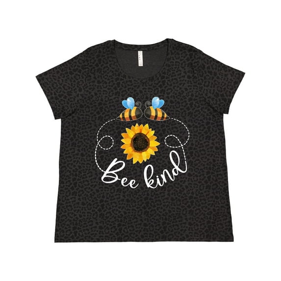 Inktastic Bee Kind Bees and Sunflower Women's Plus Size T-Shirt