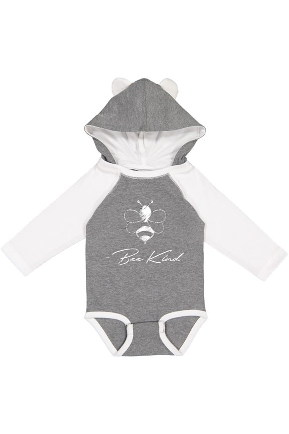Bee Kind Cute Bee Boys or Girls Long Sleeve Baby Bodysuit