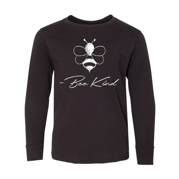 Inktastic Bee Kind Cute Bee Long Sleeve Youth T-Shirt