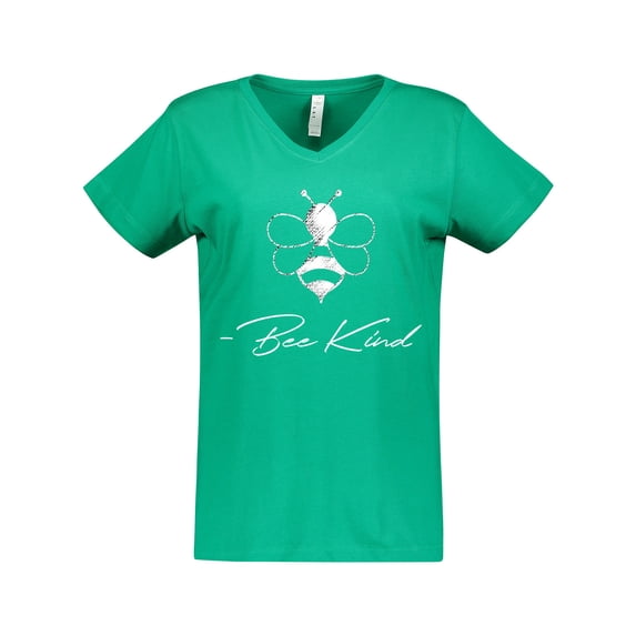 Inktastic Bee Kind Cute Bee Women's V-Neck T-Shirt