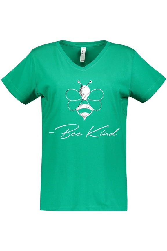Bee Kind Cute Bee Women's V-Neck T-Shirt