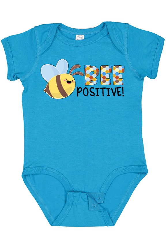 Bee Positive Cute Bee Boys or Girls Baby Bodysuit