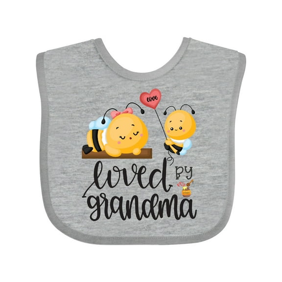 Inktastic Bees Loved by Grandma Boys or Girls Baby Bib