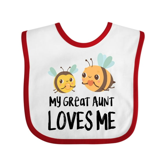 Inktastic Bees My Great Aunt Loves Me Boys or Girls Baby Bib