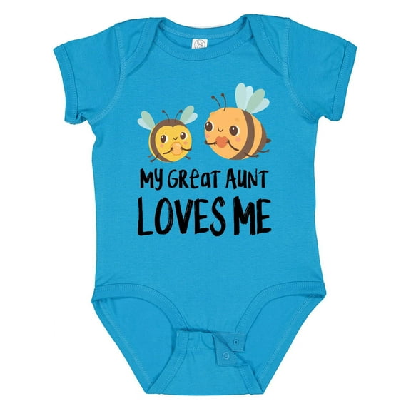 Inktastic Bees My Great Aunt Loves Me Boys or Girls Baby Bodysuit