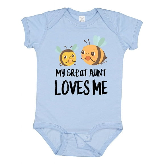 Inktastic Bees My Great Aunt Loves Me Boys or Girls Baby Bodysuit