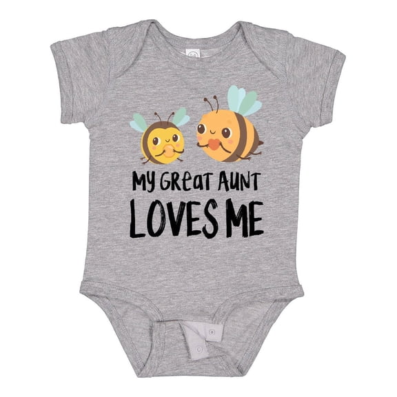 Inktastic Bees My Great Aunt Loves Me Boys or Girls Baby Bodysuit