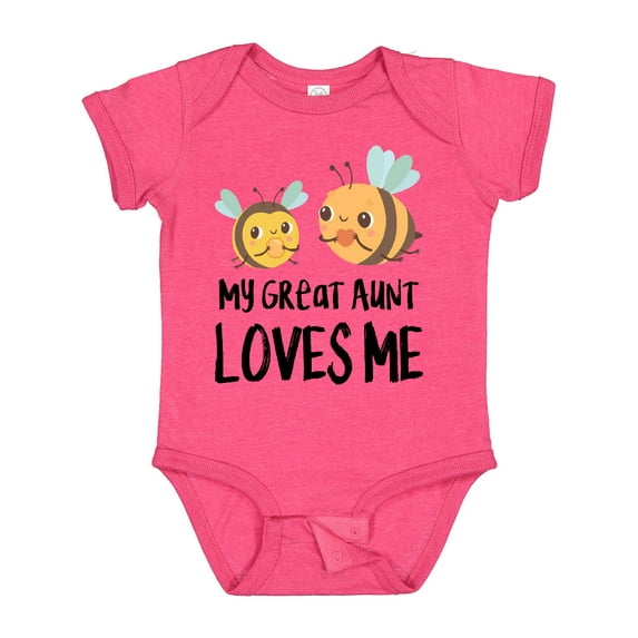 Inktastic Bees My Great Aunt Loves Me Boys or Girls Baby Bodysuit
