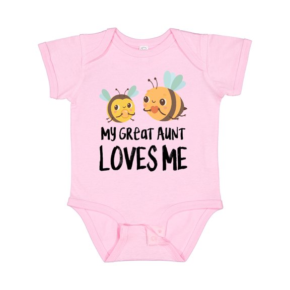 Inktastic Bees My Great Aunt Loves Me Boys or Girls Baby Bodysuit