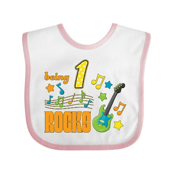 Inktastic Being One Rocks First Birthday Boys or Girls Baby Bib