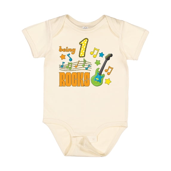 Inktastic Being One Rocks First Birthday Boys or Girls Baby Bodysuit