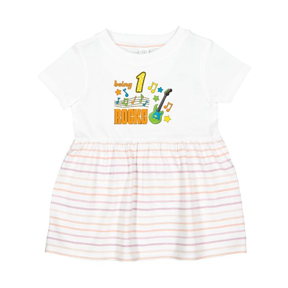 Inktastic Being One Rocks First Birthday Girls Baby Dress