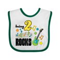 thumbnail image 1 of Inktastic Being Two Rocks- second birthday Boys or Girls Baby Bib, 1 of 4