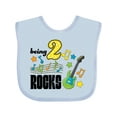 thumbnail image 1 of Inktastic Being Two Rocks- second birthday Boys or Girls Baby Bib, 1 of 4