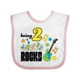 thumbnail image 1 of Inktastic Being Two Rocks- second birthday Boys or Girls Baby Bib, 1 of 4
