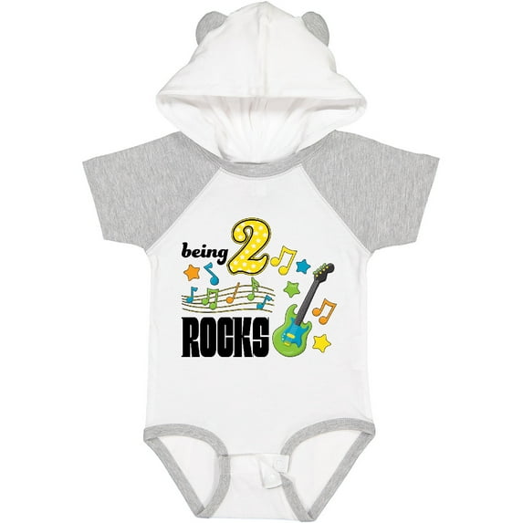 Inktastic Being Two Rocks- second birthday Boys or Girls Baby Bodysuit