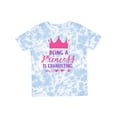 thumbnail image 1 of Inktastic Being a Princess is Exhausting, Crown, Hearts Girls Toddler T-Shirt, 1 of 5