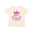 thumbnail image 1 of Inktastic Being a Princess is Exhausting, Crown, Hearts Girls Toddler T-Shirt, 1 of 5