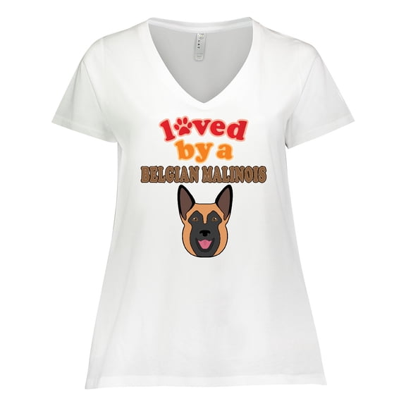 Inktastic Belgian Malinois Dog Gift Women's Plus Size V-Neck T-Shirt