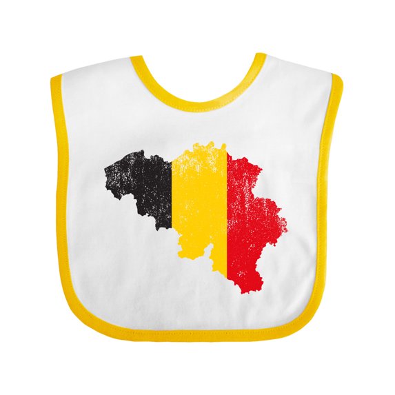 Inktastic Belgian Map Flag Boys or Girls Baby Bib