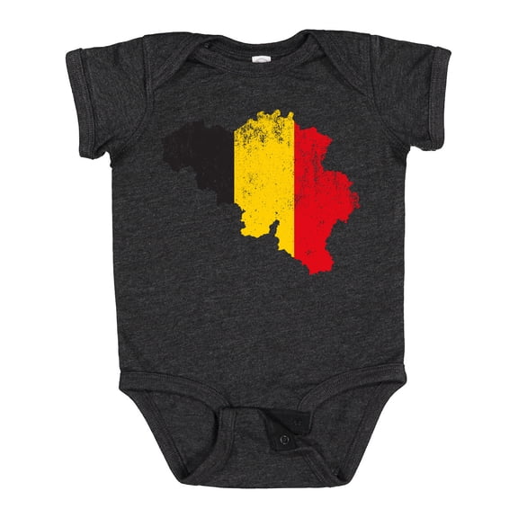 Inktastic Belgian Map Flag Boys or Girls Baby Bodysuit