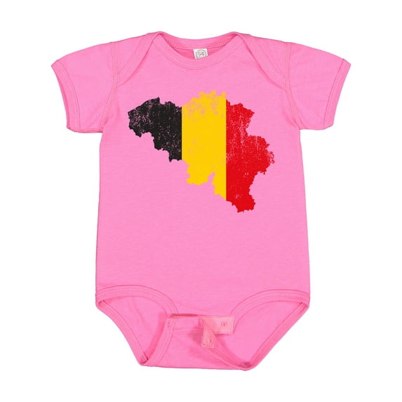 Inktastic Belgian Map Flag Boys or Girls Baby Bodysuit