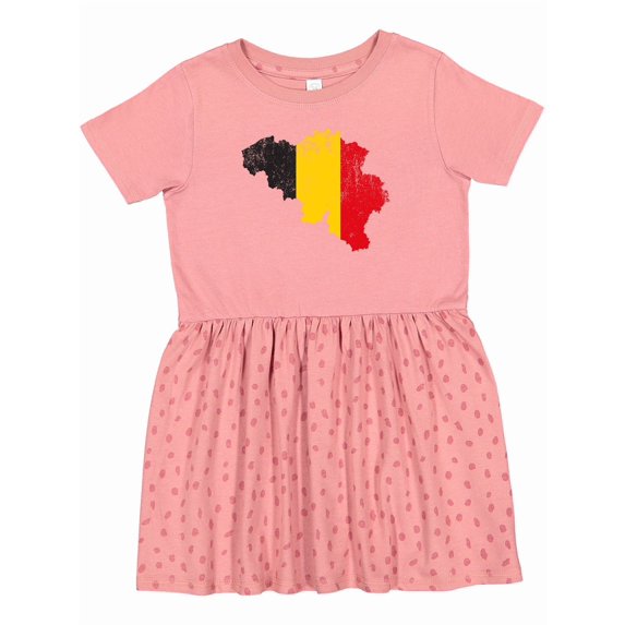 Inktastic Belgian Map Flag Girls Toddler Dress