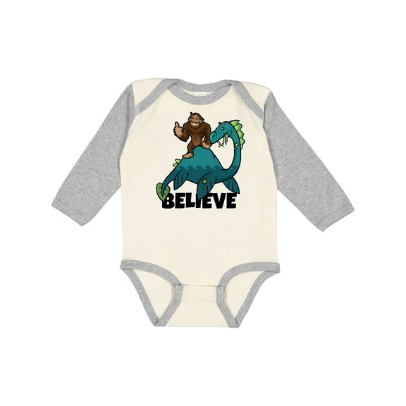 Inktastic Believe Boys or Girls Long Sleeve Baby Bodysuit