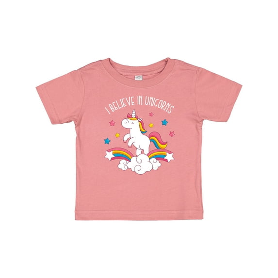 Inktastic Believe In Unicorns Girls Baby T-Shirt