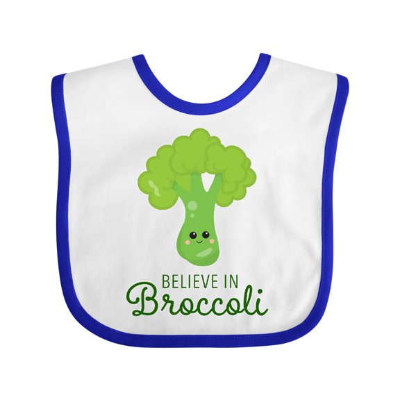 Inktastic Believe in Broccoli Boys or Girls Baby Bib