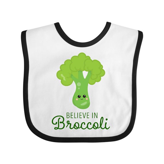 Inktastic Believe in Broccoli Boys or Girls Baby Bib